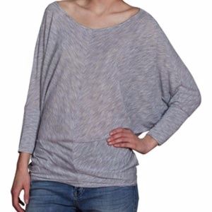Velvet by Graham & Spencer Chevron Striped Dolman Tee